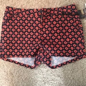 Navy and Orange/Coral Shorts